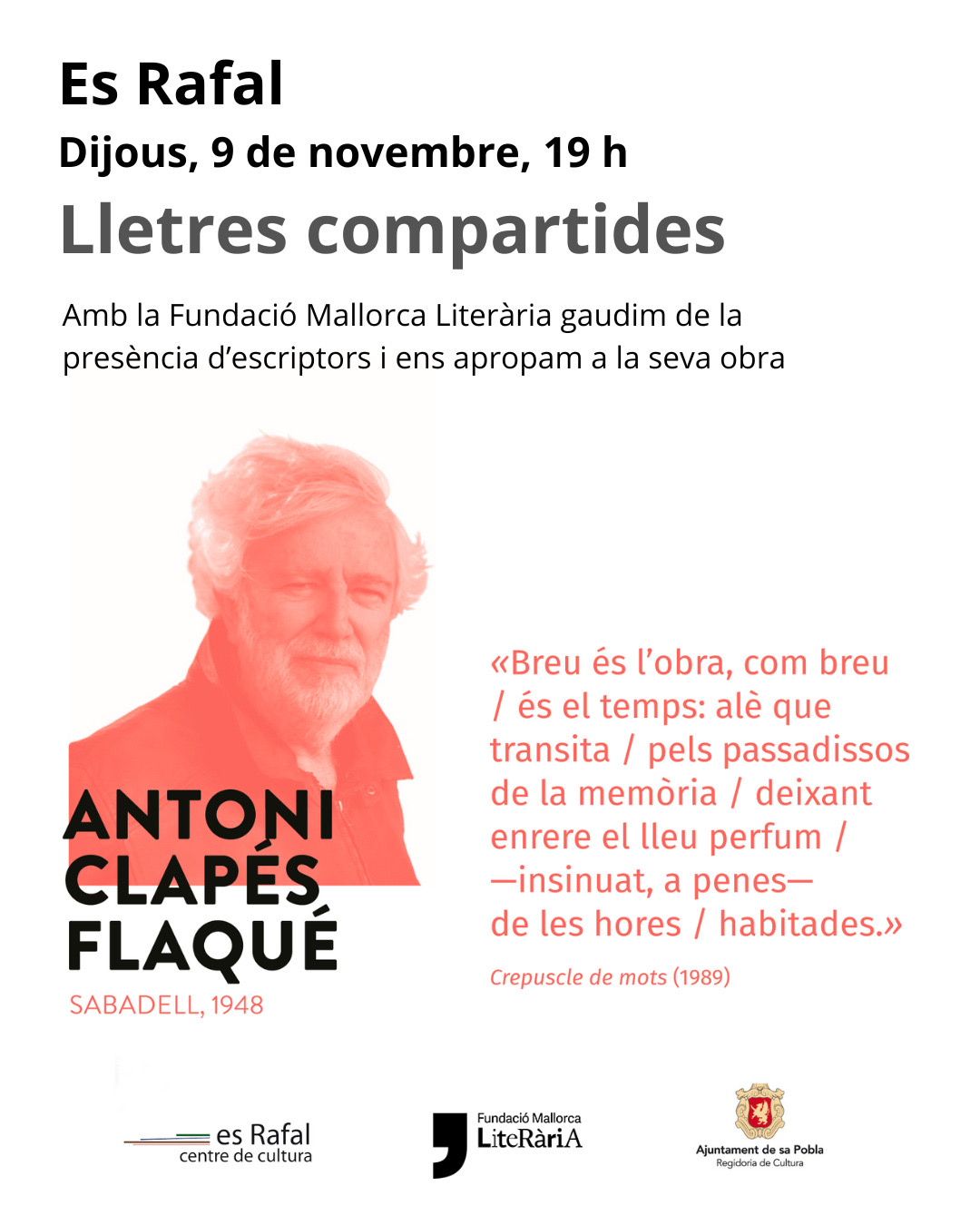 Lletres compartides "Antoni Clapés Flaqué"