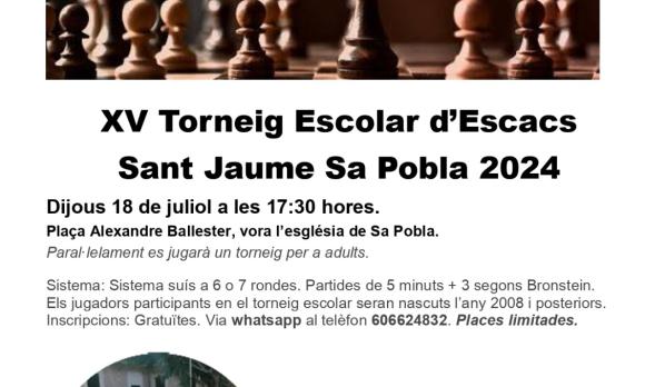 XV TORNEIG ESCOLAR D’ESCACS
