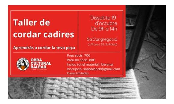 Taller cordar cadires