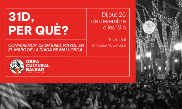 CONFERÈNCIA “31D, PER QUÈ?”