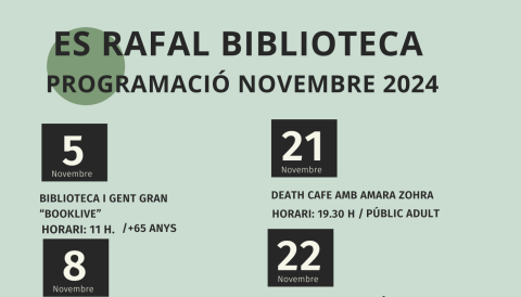 Es Rafal Biblioteca sa Pobla. Programació Novembre 2024 
