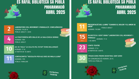 Abril a la Biblioteca: Cultura, Creativitat i Comunitat!